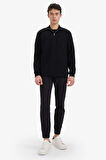 Comfort Fit Dik Yaka Waffle Sweatshirt