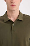 DeFacto %100 Pamuk New Regular Fit Polo Yaka Basic Düz Uzun Kollu Dokulu Pike Tişört D7530AX25SPKH438