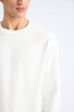 Regular Fit Bisiklet Yaka Jakarlı Sweatshirt