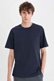 DeFacto %100 Pamuk New Regular Fit Bisiklet Yaka Kısa Kollu Basic Düz Pike Tişört D7931AX25SPNV71