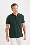 DeFacto Regular Fit Kısa Kollu Basic Düz Pike Kumaş Polo Tişört C1293AX25SPGN1214