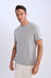 DeFacto New Regular Fit Bisiklet Yaka Basic Düz %100 Pamuk Kısa Kollu Tişört V7699AZ25SPGR88