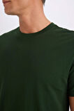 DeFacto New Regular Fit Bisiklet Yaka Basic Düz %100 Pamuk Kısa Kollu Tişört V7699AZ25SPGN1192