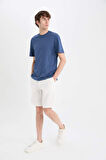 DeFacto %100 Keten Regular Fit Yazlık Bermuda Şort D9931AX25SMWT33
