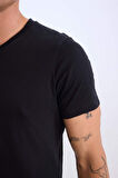 DeFacto New Regular Fit V Yaka Basic Düz Kısa Kollu Tişört D7938AX25SPBK81