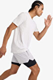 DeFactoFit Slim Fit Dar Kesim Bisiklet Yaka Çabuk Kuruyan Nefes Alabilen Esnek Kumaş Baskılı Sporcu Kısa Kollu Tişört