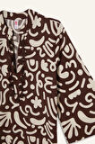 DeFacto 	Regular Fit Desenli Pamuklu Midi Plaj Elbisesi-Fall in Love E5099AX25SPBN341