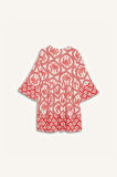 -Fall in Love Regular Fit Desenli Plaj Kıyafeti