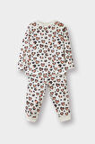 Kız Bebek Pijama Takımı Desenli Uzun Kollu Penye Üst Uzun Alt 