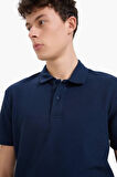 DeFacto Regular Fit Polo Yaka Dokulu Basic Düz Kısa Kollu Tişört B4939AX25SMNV135