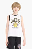 Erkek Çocuk NBA Los Angeles Lakers Bisiklet Yaka Atlet