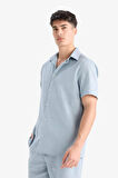 %100 Pamuk Regular Fit Polo Yaka Yazlık Kısa Kollu Gömlek