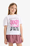 DeFacto Kız Çocuk Bratz Relax Fit Bisiklet Yaka Kısa Kollu Tişört E6575A825HSWT34