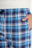 Regular Fit Kareli Cepli Şort Pijama Altı