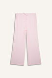 Wide Leg Üç Cepli Normal Bel Standart Boy Geniş Paça  Keten Karışımlı Pantolon