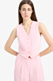 DeFacto Regular Fit V Yaka Krep Blazer Yelek E8597AX25SPPN225
