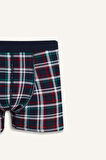 Regular Fit Kareli 3'lü Boxer
