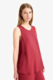 DeFacto Regular Fit Yuvarlak Yaka Kolsuz Plaj Üstü-Fall in Love D9762AX25SMBR285