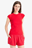 Regular Fit Normal Bel Düz Paça Bermuda