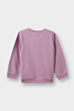 Kız Bebek Bisiklet Yaka İçi Yumuşak Tüylü Baskılı Sweatshirt