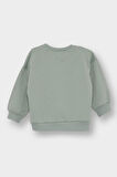 Kız Bebek Bisiklet Yaka İçi Yumuşak Tüylü Baskılı Sweatshirt