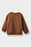 Erkek Bebek Bisiklet Yaka İçi Yumuşak Tüylü Basic Düz 2'li Sweatshirt