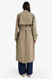 Regular Fit Kemerli Uzun Trençkot