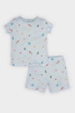 Kız Bebek Pijama Takımı Desenli Kısa Kollu Penye Üst Beli Lastikli Şort