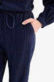 	Basic Düz Cepli Müslin Harem Pantolon