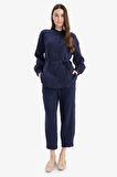 	Basic Düz Cepli Müslin Harem Pantolon