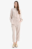 	Basic Düz Cepli Müslin Harem Pantolon