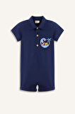DeFacto Erkek Bebek Polo Yaka Palmiye Desenli Kısa Kollu Tulum C5916A525SMNV241