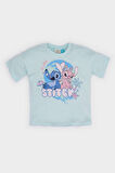 DeFacto Kız Bebek Disney Lilo & Stitch Bisiklet Yaka Kısa Kollu Tişört E7120A525SMBE495