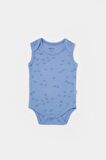 Organik Modal Fil Baskılı 2 li Askılı Unisex Bebek Badi