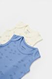 Organik Modal Fil Baskılı 2 li Askılı Unisex Bebek Badi
