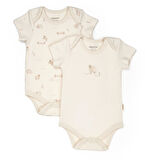 Bebek 2li Kısa Kollu Zıbın Body %100 Organik Pamuk, Bebek-Yenidoğan-CSY8176