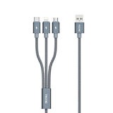 Global TCN31 3in1 Lightning, Type-C, Micro Çıkışlı Örgülü Hızlı Data ve Şarj Kablosu (Global Türkiye Garantili)