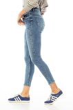 CEDY DENIM Mavi Yüksek Bel Skinny Jeans Kot Pantolon C596
