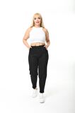 CEDY DENIM Kadın Büyük Beden Pileli Mom Jean Pantolon C600
