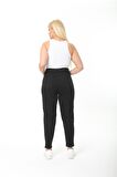 CEDY DENIM Kadın Büyük Beden Pileli Mom Jean Pantolon C600