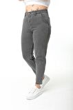 CEDY DENIM Kadın Büyük Beden Pileli Mom Jean Pantolon C600