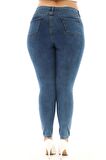 CEDY DENIM Kadın Yüksek Bel Skinny Fit Jeans Büyük Beden Kot PantolonC597