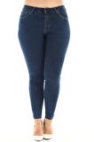 CEDY DENIM Kadın Yüksek Bel Skinny Fit Jeans Büyük Beden Kot PantolonC597