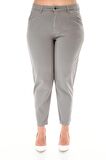 CEDY DENIM Kadın Büyük Beden Pileli Mom Jean Pantolon C600