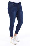 CEDY DENIM Kadın Yüksek Bel Skinny Fit Jeans Büyük Beden Kot PantolonC597