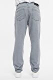 Erkek Yüksek Bel Bol Kesim Baggy Loose Fit Jean Pantolon-C352