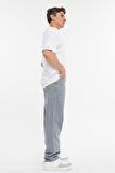 Erkek Yüksek Bel Bol Kesim Baggy Loose Fit Jean Pantolon-C352