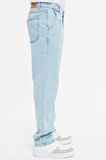 Erkek Pileli Yüksek Bel Bol Kesim Baggy Loose Fit Jean Pantolon-C354
