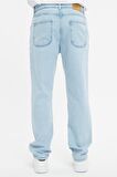 Erkek Pileli Yüksek Bel Bol Kesim Baggy Loose Fit Jean Pantolon-C354
