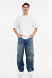 CEDY DENIM Erkek Yüksek Bel Baggy Skater Jean 
